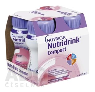 NUTRIDRINK COMPACT s jahodovou príchuťou 4x125 ml (500 ml)