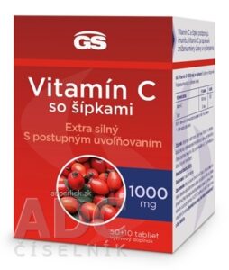 GS Vitamín C 1000 mg so šípkami tbl 50+10 (inov.2023) (60 ks)