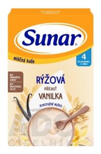 Sunar mliečna KAŠA RYŽOVÁ príchuť vanilka (od ukonč. 4. mesiaca) 1x210 g