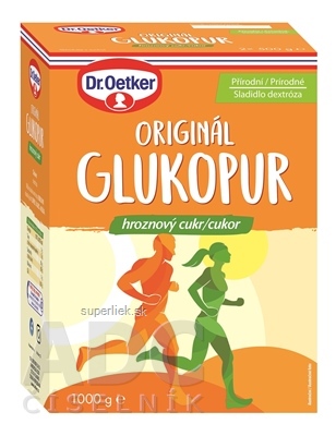 GLUKOPUR ORIGINÁL (hroznový cukor) - Dr.Oetker prášok, prírodné sladidlo 1x1000 g