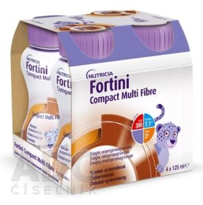Fortini Compact Multi Fibre s príchuťou čokoláda-karamel 4x125 ml
