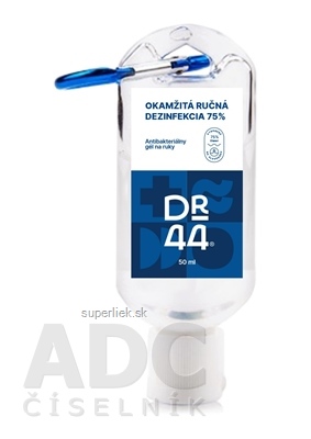 DR.44 OKAMŽITÁ RUČNÁ DEZINFEKCIA S KARABÍNKOU antibakteriálny gél (75% etanol) 1x50 ml