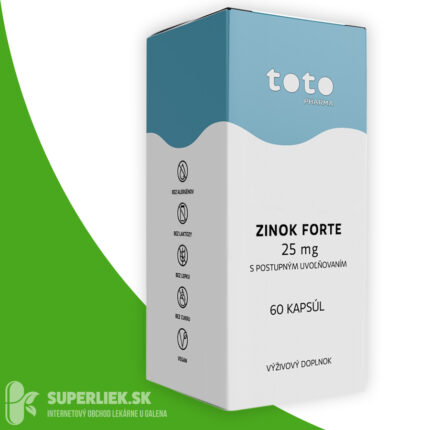 TOTO ZINOK FORTE 25 mg cps s postupným uvoľňovaným 1x60 ks