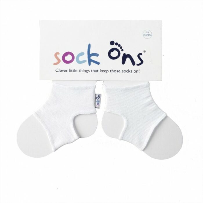 Sock Ons Návleky ne detské ponožky, White - Veľkosť 0-6m