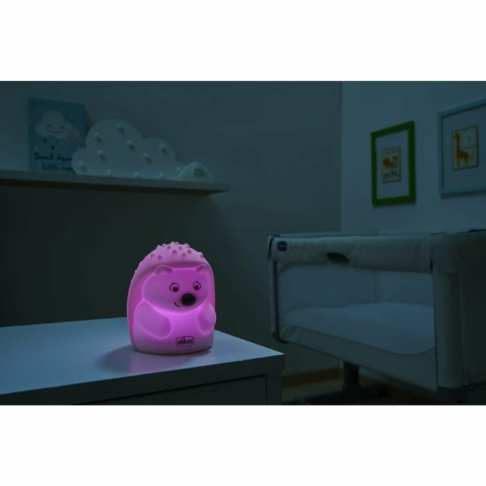 Chicco SOFT LAMP,  Nočné svetielko zo silikónu  - Ježko