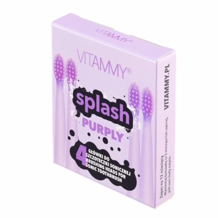 VITAMMY SPLASH, Náhradné násady na zubné kefky SPLASH, fialová/purple/, 4ks