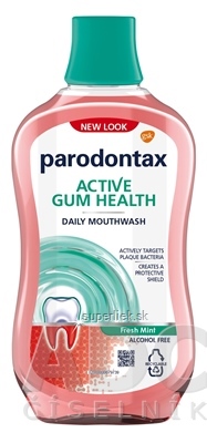 Parodontax Active Gum Health Fresh Mint ústna voda s fluoridom, bez alkoholu 1x500 ml