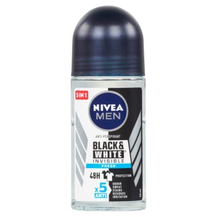 NIVEA Men Black & White Invisible Fresh Guľôčkový antiperspirant, 50 ml