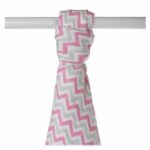 XKKO BMB Bambusová osuška Scandinavian Baby Pink Chevron, 90x100, 1ks