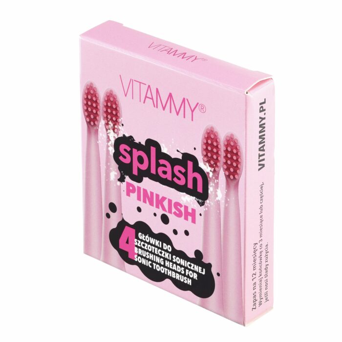 VITAMMY SPLASH, Náhradné násady na zubné kefky SPLASH, ružová/pink/, 4ks