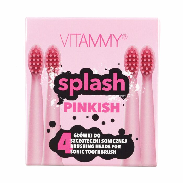 VITAMMY SPLASH, Náhradné násady na zubné kefky SPLASH, ružová/pink/, 4ks