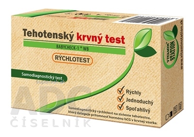 VITAMIN STATION Tehotenský test BABYCHECK-1 WB rýchlotest, samodiagnostický test z krvi, 1x1 set