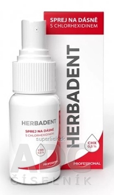 HERBADENT Profesional SPREJ NA ĎASNÁ s chlórhexidínom 1x25 ml
