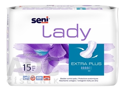 Seni Lady EXTRA PLUS urologické vložky pre ženy, savosť 590 ml (inov.2021) 1x15 ks