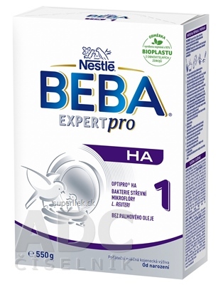 BEBA EXPERT pro HA 1 počiatočná mliečna výživa (od narodenia) 1x550 g