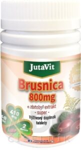 JutaVit Brusnica 800 mg + zlatobyľ extrakt - super tbl 1x60 ks