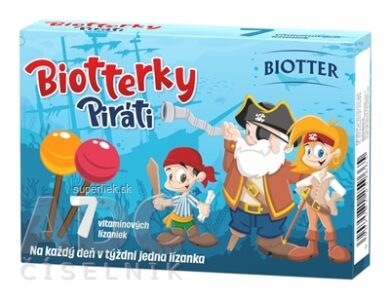 Biotterky Piráti vitamínové lízanky 1x7 ks