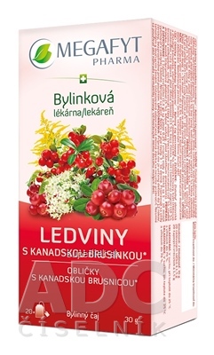 MEGAFYT Bylinková lekáreň OBLIČKY s kanadskou brusnicou, bylinný čaj (inov.2024) 20x1,5 g (30 g)