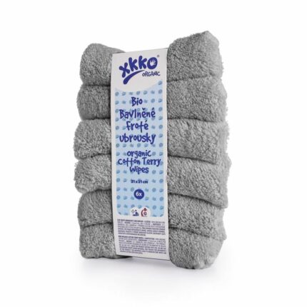 XKKO BIO bavlnené obrúsky Organic, 21x21 - Silver