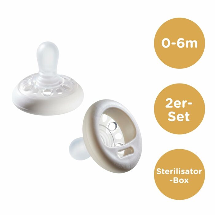 Tommee Tippee CTN Breast-like, Silikónový cumlík, 0-6m, 2ks