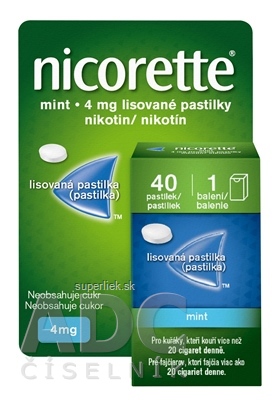 Nicorette Mint 4 mg pas ocp (ška.kart.) 1x40 ks