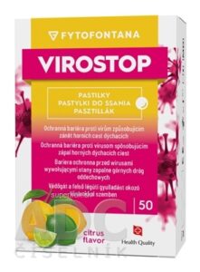 fytofontana VIROSTOP pastilky na cmúľanie, príchuť citrusová (inov.2024, zdravotnícka pomôcka) 1x50 ks