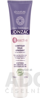 JONZAC Reactive Upokojujúci OČNÝ KRÉM BIO na veľmi citlivú pleť 1x15 ml