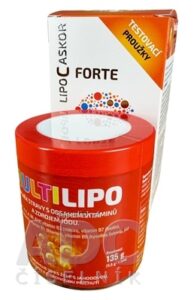 LIPO C Askor Forte + Multilipo zadarmo cps 120 ks - vitamín C s lipozomálnym vstrebávaním + testovacie prúžky + želé 30 ks, 1x1 set