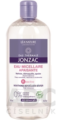 JONZAC Reactive MICELÁRNA VODA BIO na citlivú pleť 1x500 ml