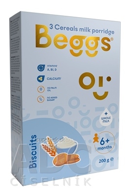 Beggs Mliečna kaša 3zrnná So sušienkami (od ukonč. 6. mesiaca) 1x200 g