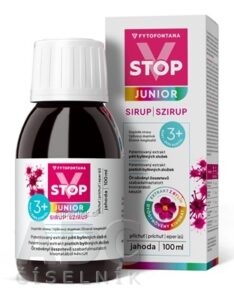 fytofontana V-STOP JUNIOR sirup s príchuťou jahody (od 3 rokov) 1x100 ml