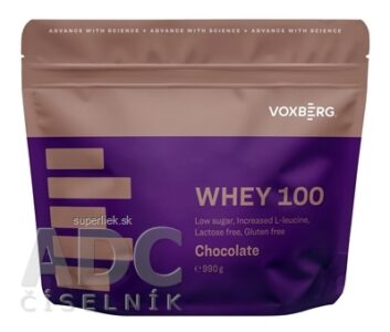 VOXBERG WHEY 100 Chocolate proteínový prášok, príchuť čokoláda 1x990 g