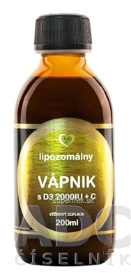 Vesantech Lipozomálny organický VÁPNIK s vit.D3, C 1x200 ml