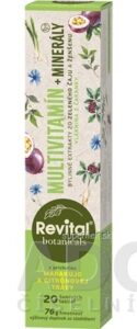 Revital Botanicals MULTIVITAMÍN + MINERÁLY tbl eff s bylinnými extraktmi, s príchuťou rakytníka marakuje a citrónovej trávy 1x20 ks