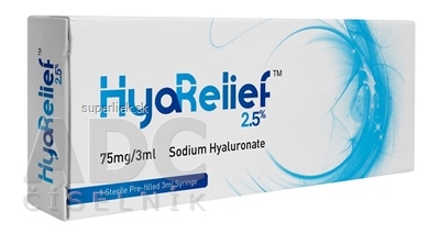 HyaRelief 2,5 % gél hyaluronátu sodného 75 mg v predplnenej striekačke 1x3 ml