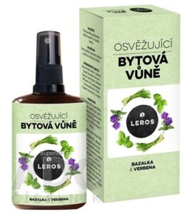 LEROS OSVIEŽUJÚCA BYTOVÁ VÔŇA BAZALKA & VERBENA bytový parfum, rozprašovač 1x100 ml