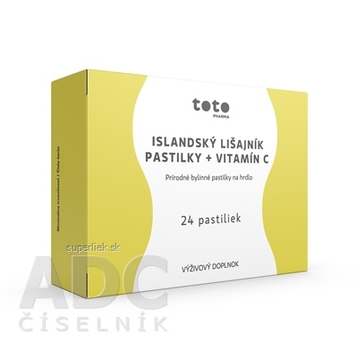 TOTO ISLANDSKÝ LIŠAJNÍK + VITAMÍN C pastilky 1x24 ks