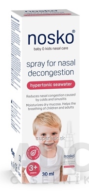 nosko sprej na uvoľnenie upchatého nosa hypertonická morská voda 1x30 ml