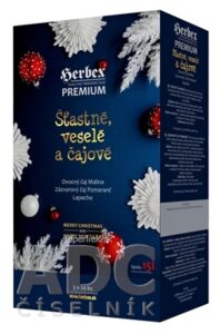 HERBEX Premium Štastné, veselé a čajové čaje (ovocný čaj + zázvorový čaj + lapacho) vrecúška 3x20 ks