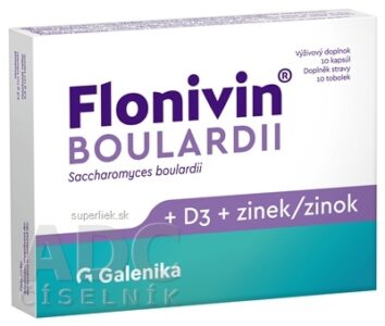 Flonivin BOULARDII cps (Saccharomyces boulardii + vitamín D3 + zinok) 1x10 ks