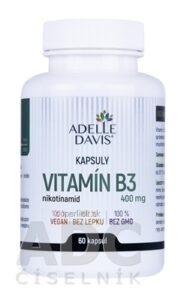 Adelle Davis VITAMÍN B3, nikotínamid 400 mg cps 1x60 ks