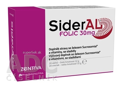 SiderAL Folic 30 mg vrecúška 1x20 ks