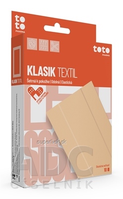 TOTO KLASIK TEXTIL textilná náplasť 6x10 cm, 1x10 ks