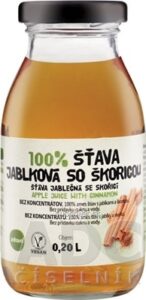 zdravo 100% ŠŤAVA JABLKOVÁ SO ŠKORICOU 1x200 ml