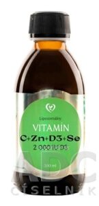 Zdravý svet Lipozomálny VITAMÍN C + Zn + D3 + Se 1x200 ml