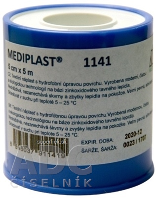 MEDIPLAST Textilná náplasť 1141 5 cm x 5 m, cievka, 1x1 ks