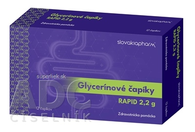 Slovakiapharm Glycerínové čapíky RAPID 2,2 g 1x12 ks