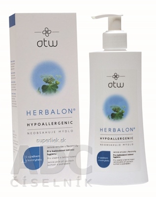 atw HERBALON s alchemilkou hypoallergenic, emulzia na každodennú intímnu hygienu 1x200 g