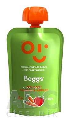 Beggs BIO Mrkva a jablká príkrm (od ukonč. 4. mesiaca) 1x120 g