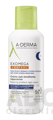 A-DERMA EXOMEGA CONTROL Nočný krém regeneračný emolienčný 1x400 ml